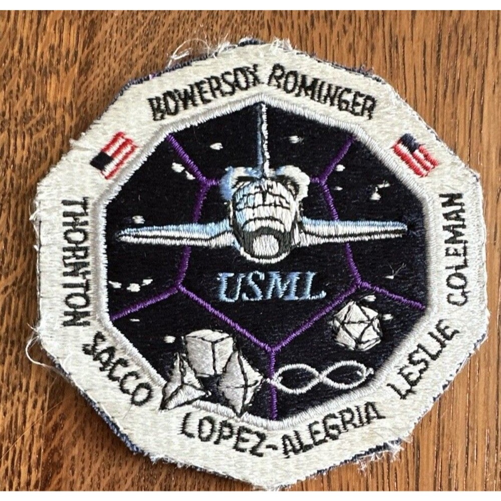 25 NASA Patches  Platonic Solids Design - STS-73 Mission - Iron On - USML